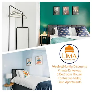 Weekly Monthly Deal-4 Beds-large House-driveway By Lima Ltd Bournemouth